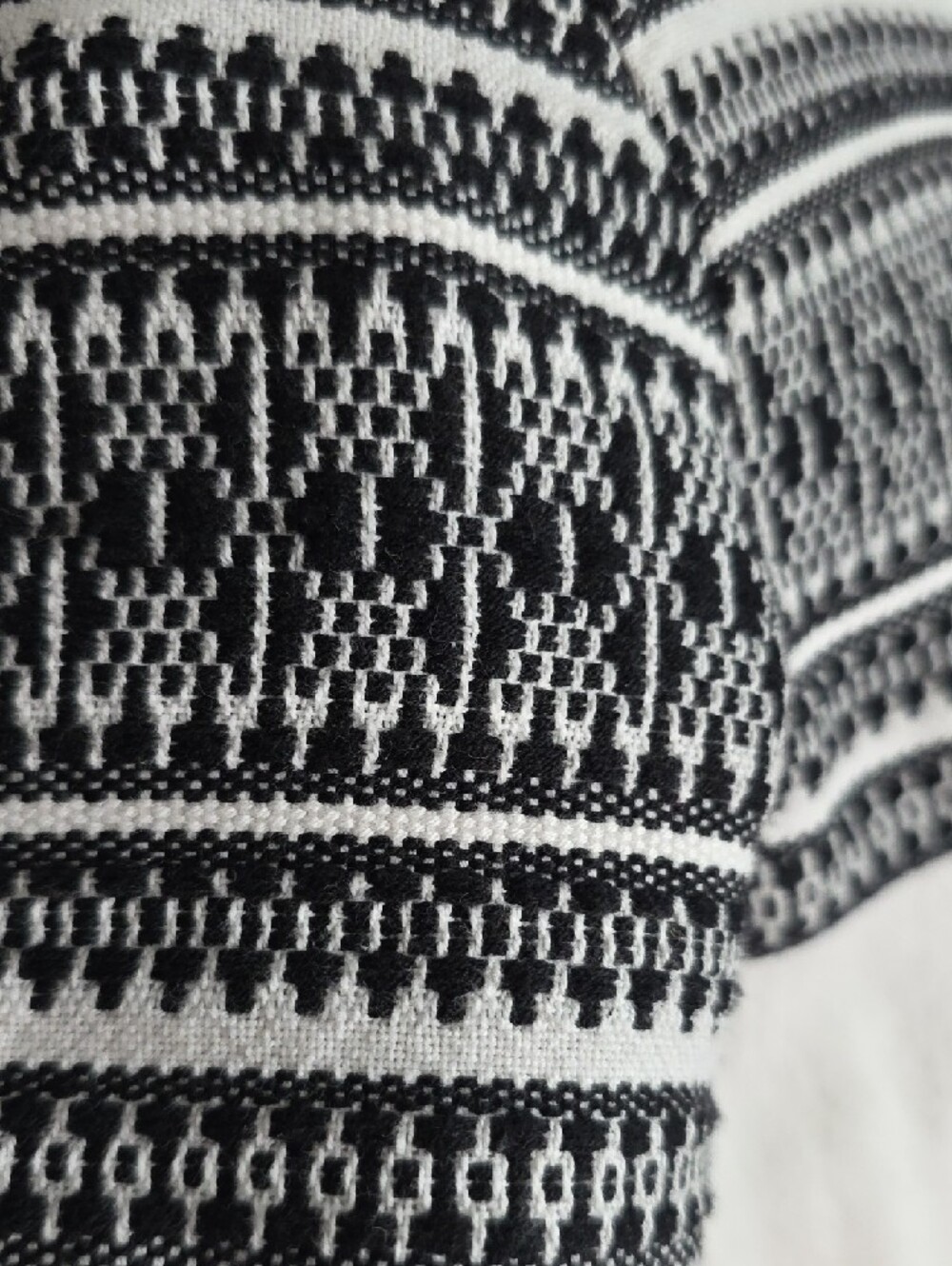 Madewell Cream Mini Dress with Black Embroidered Yoke and Hem - Picture 3 of 5